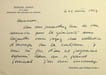 Lettre autographe sign&eacute;e &agrave; Marcel Marnat. Marcel Joray (1910-1996), botaniste, instituteur, fondateur des &eacute;ditons du Griffon. 