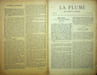 La Plume, Revue Litt&eacute;raire & Artistique - n&deg;23 du 1er avril 1890.. [Revue La Plume, Collectif dont] L&eacute;on Deschamps, Stuart Merrill, Ren&eacute; Ghil, Paul ...