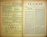 La Plume, Revue Litt&eacute;raire & Artistique - n&deg;30 du 15 juillet 1890.. [Revue La Plume, Collectif dont] Abel Pelletier, Jules Bois, Hugues Lapaire, Paul ...