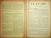  La Plume, Revue Litt&eacute;raire & Artistique - n&deg;38 du 15 novembre 1890.. [Revue La Plume, Collectif dont] L&eacute;on Bloy, Emile Goudeau, L&eacute;on Deschamps, ...