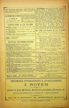 La Plume, Revue Littéraire & Artistique - n°41 du 1er janvier 1891 - numéro exceptionnel consacré au Symbolisme de Jean Moréas.. [Revue La Plume, ...