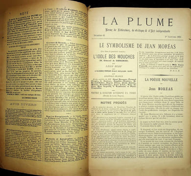La Plume, Revue Littéraire & Artistique - n°41 du 1er janvier 1891 - numéro exceptionnel consacré au Symbolisme de Jean Moréas.. [Revue La Plume, ...