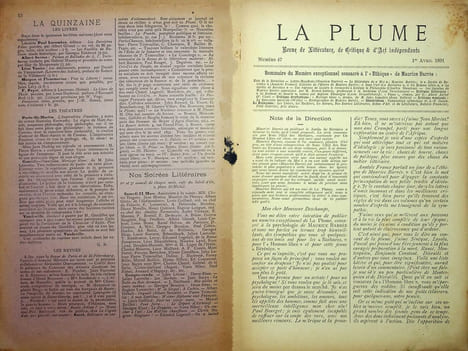 La Plume, Revue de Littérature, de Critique & d'Art indépendants - n°47 du 1er avril 1891 - numéro exceptionnel consacré à l'éthique de Maurice ...
