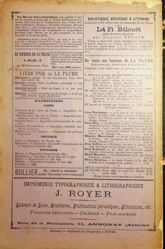 La Plume, Revue de Littérature, de Critique & d'Art indépendants - n°47 du 1er avril 1891 - numéro exceptionnel consacré à l'éthique de Maurice ...