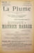 La Plume, Revue de Litt&eacute;rature, de Critique & d'Art ind&eacute;pendants - n&deg;47 du 1er avril 1891 - num&eacute;ro exceptionnel consacr&eacute; &agrave; l'&eacute;thique de Maurice ...