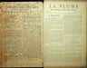 La Plume, Revue de Litt&eacute;rature, de Critique & d'Art ind&eacute;pendants - n&deg;61 du 1er novembre 1891 - num&eacute;ro exceptionnel consacr&eacute; &agrave; la chanson moderne. .. ...