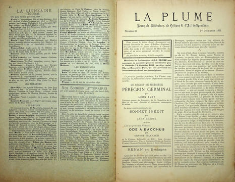 La Plume, Revue de Littérature, de Critique & d'Art indépendants - n°63 du 1er décembre 1891 - Les Bretons de France - numéro exceptionnel composé ...