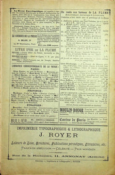 La Plume, Revue de Littérature, de Critique & d'Art indépendants - n°63 du 1er décembre 1891 - Les Bretons de France - numéro exceptionnel composé ...
