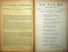  La Plume, Litt&eacute;raire, Artistique et Sociale - n&deg;67 du 1er f&eacute;vrier 1892.. [Revue La Plume, Collectif dont] Raymond de La Tailh&egrave;de, Lucien Descaves, ...