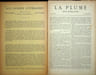 La Plume, Litt&eacute;raire, Artistique et Sociale - n&deg;69 du 1er mars 1892.. [Revue La Plume, Collectif dont] Edouard Drumont, Rachilde, Andr&eacute; des Gachons, ...