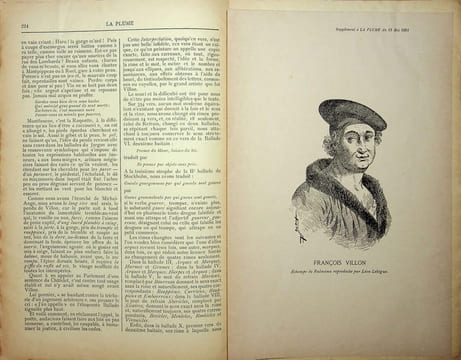La Plume, Littéraire, Artistique et Sociale - n°74 du 15 mai 1892 - numéro exceptionnel consacré au jargon de Maistre François Villon.. [Revue La ...