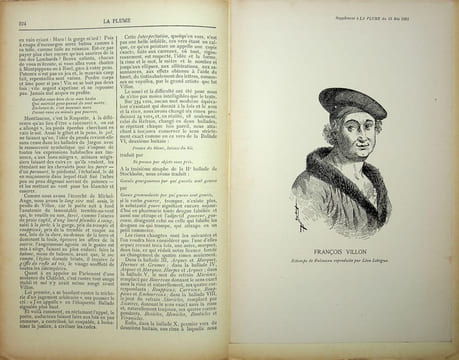 La Plume, Littéraire, Artistique et Sociale - n°74 du 15 mai 1892 - numéro exceptionnel consacré au jargon de Maistre François Villon.. [Revue La ...