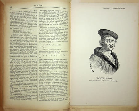 La Plume, Littéraire, Artistique et Sociale - n°74 du 15 mai 1892 - numéro exceptionnel consacré au jargon de Maistre François Villon.. [Revue La ...