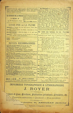 La Plume, Revue Littéraire & Artistique - n°41 du 1er janvier 1891 - numéro exceptionnel consacré au Symbolisme de Jean Moréas.. [Revue La Plume, ...