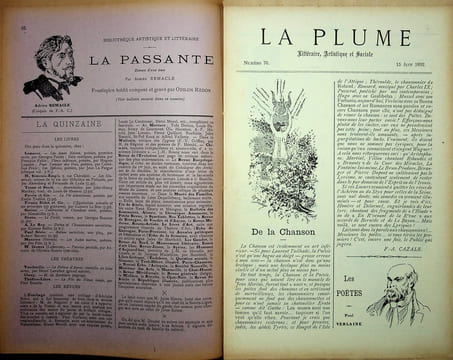 La Plume, Littéraire, Artistique et Sociale - n°76 du 15 juin 1892 - numéro exceptionnel consacré aux Soirées de la Plume.. [Revue La Plume, Collectif ...