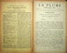 La Plume, Litt&eacute;raire, Artistique et Sociale - n&deg;77 du 1er juillet 1892.. [Revue La Plume, Collectif dont] Paul Verlaine, Jules Claretie, Adolphe ...