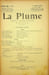 La Plume, Litt&eacute;raire, Artistique et Sociale - n&deg;107 du 1er octobre 1893.. [Revue La Plume, Collectif dont] Paul Verlaine, L&eacute;on Deschamps, Adolphe ...