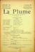 La Plume, Litt&eacute;raire, Artistique et Sociale - n&deg;109 du 1er novembre 1893.. [Revue La Plume, Collectif dont] Paul Verlaine, Maurice du Plessys, Adolphe ...
