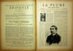  La Plume, Litt&eacute;raire, Artistique et Sociale - n&deg;119 du 1er avril 1894.. [Revue La Plume, Collectif dont] Paul Verlaine, Francis Vi&eacute;l&eacute;-Griffin, Paul ...