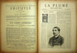  La Plume, Litt&eacute;raire, Artistique et Sociale - n&deg;119 du 1er avril 1894.. [Revue La Plume, Collectif dont] Paul Verlaine, Francis Vi&eacute;l&eacute;-Griffin, Paul ...
