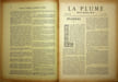  La Plume - n&deg;123 du 1er juin 1894.. [Revue La Plume, Collectif dont] Charles Baudelaire, Adolphe Rett&eacute;, Laurent Tailhade, L&eacute;on Riotor Willy, etc.,