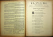 La Plume - n&deg;133 du 1er novembre 1894.. [Revue La Plume, Collectif dont] Fr&eacute;d&eacute;ric Mistral, Raymond de la Tailh&egrave;de, Yvanho&eacute; Rambosson, F&eacute;lix R&eacute;gamey, ...