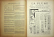 La Plume - n&deg;137 [chiffr&eacute; 1] du 1er janvier 1895.. [Revue La Plume, Collectif dont] F&eacute;lix R&eacute;gamey, Fran&ccedil;ois Copp&eacute;e, St&eacute;phane Mallarm&eacute;, Clodomir [sur ...