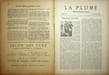 La Plume - n&deg;156 du 15 octobre 1895.. [Revue La Plume, Collectif dont] Henry Degron, Yvanho&eacute; Rambosson, F&eacute;lix Malterre, Edmond Pilon, Willy, Adolphe ...