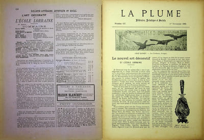 La Plume - n°157 du 1er novembre 1895 - numéro spécial consacré à l'Ecole Lorraine d'Art décoratif.
