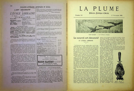 La Plume - n°157 du 1er novembre 1895 - numéro spécial consacré à l'Ecole Lorraine d'Art décoratif.. [Art Nouveau, Ecole de Nancy, Revue La Plume, ...