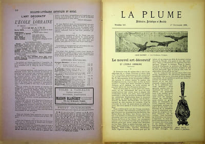 La Plume - n°157 du 1er novembre 1895 - numéro spécial consacré à l'Ecole Lorraine d'Art décoratif.