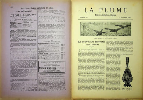 La Plume - n°157 du 1er novembre 1895 - numéro spécial consacré à l'Ecole Lorraine d'Art décoratif.. [Art Nouveau, Ecole de Nancy, Revue La Plume, ...
