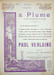 La Plume - n&deg;163-164 du 1er f&eacute;vrier 1896 - num&eacute;ro sp&eacute;cial consacr&eacute; &agrave; Paul Verlaine.. [Revue La Plume, Collectif dont] Paul Verlaine, 