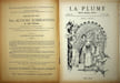 La Plume - n&deg;167 du 1er avril 1896.. [Revue La Plume, Collectif dont] Camille Lemonnier, Stuart Merrill, Adolphe Rett&eacute;, Yvanho&eacute; Rambosson, Jenny ...