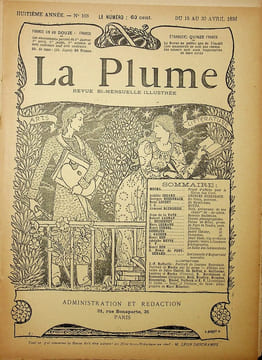La Plume - n°168 du 15 avril 1896.. [Revue La Plume, Collectif dont] Georges Rodenbach, Mucha, Achille Segard, Robert Launay, Henri Corbel, Gobelius, ...