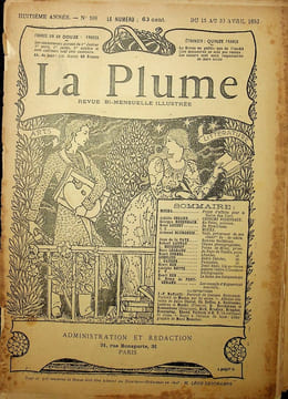 La Plume - n°168 du 15 avril 1896.. [Revue La Plume, Collectif dont] Georges Rodenbach, Mucha, Achille Segard, Robert Launay, Henri Corbel, Gobelius, ...