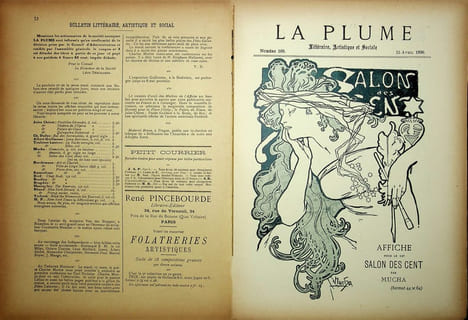 La Plume - n°168 du 15 avril 1896.. [Revue La Plume, Collectif dont] Georges Rodenbach, Mucha, Achille Segard, Robert Launay, Henri Corbel, Gobelius, ...