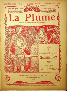 n°172 du 15 juin 1896 - Ensemble des 8 fascicules consacrés à Félicien Rops réunis en un volume.. [Revue La Plume, Collectif dont] Félicien Rops, ...