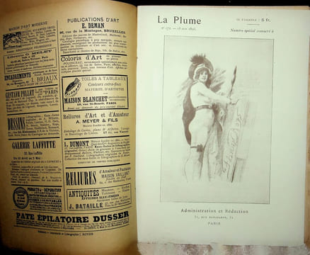 n°172 du 15 juin 1896 - Ensemble des 8 fascicules consacrés à Félicien Rops réunis en un volume.. [Revue La Plume, Collectif dont] Félicien Rops, ...
