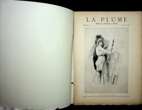 n°172 du 15 juin 1896 - Ensemble des 8 fascicules consacrés à Félicien Rops réunis en un volume.. [Revue La Plume, Collectif dont] Félicien Rops, ...
