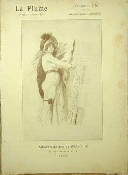 n°172 du 15 juin 1896 - Ensemble des 8 fascicules consacrés à Félicien Rops réunis en un volume.. [Revue La Plume, Collectif dont] Félicien Rops, ...