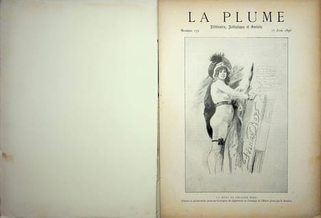 n°172 du 15 juin 1896 - Ensemble des 8 fascicules consacrés à Félicien Rops réunis en un volume.. [Revue La Plume, Collectif dont] Félicien Rops, ...