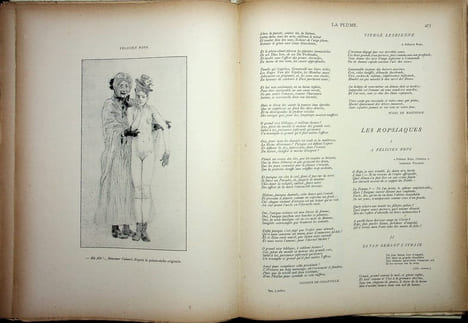 n°172 du 15 juin 1896 - Ensemble des 8 fascicules consacrés à Félicien Rops réunis en un volume.. [Revue La Plume, Collectif dont] Félicien Rops, ...