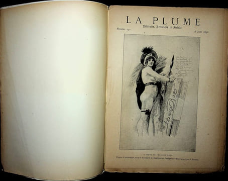 n°172 du 15 juin 1896 - Ensemble des 8 fascicules consacrés à Félicien Rops réunis en un volume.. [Revue La Plume, Collectif dont] Félicien Rops, ...