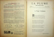 La Plume - n&deg;177 du 1er septembre 1896.. [Revue La Plume, Collectif dont] Ernest Raynaud, Louis de Saint Jacques, Edouard Machefer, Lucien Besnard, ...