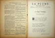 La Plume - n&deg;179 du 1er octobre.. [Revue La Plume, Collectif dont] Maurice du Plessys, Alphonse Germain, Denis Gerval, Armand Bourgeois, etc., 