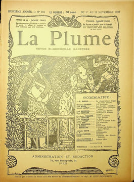  La Plume - n°181 du 1er novembre 1896.. [Revue La Plume, Collectif dont] Paul Bouze, Paul Redonnel, Charles-Louis Philippe, Pal Fournier, Ernest ...