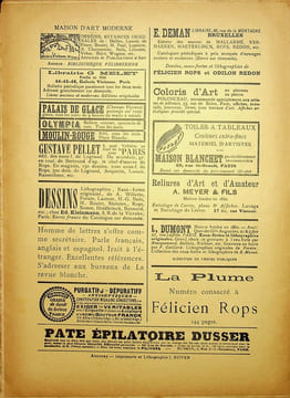  La Plume - n°181 du 1er novembre 1896.. [Revue La Plume, Collectif dont] Paul Bouze, Paul Redonnel, Charles-Louis Philippe, Paul Fournier, Ernest ...