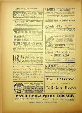  La Plume - n°181 du 1er novembre 1896.. [Revue La Plume, Collectif dont] Paul Bouze, Paul Redonnel, Charles-Louis Philippe, Paul Fournier, Ernest ...