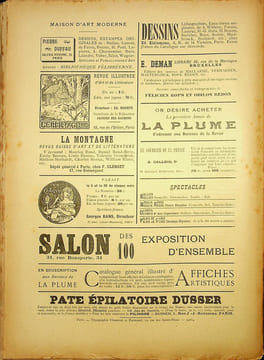 La Plume - n°188 du 15 février 1897 - numéro exceptionnel consacré au maître-peintre Jules Valadon.. [Revue La Plume, Collectif dont] François Coppée, ...